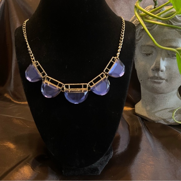 Royal Blue Statment Necklace - Picture 1 of 3
